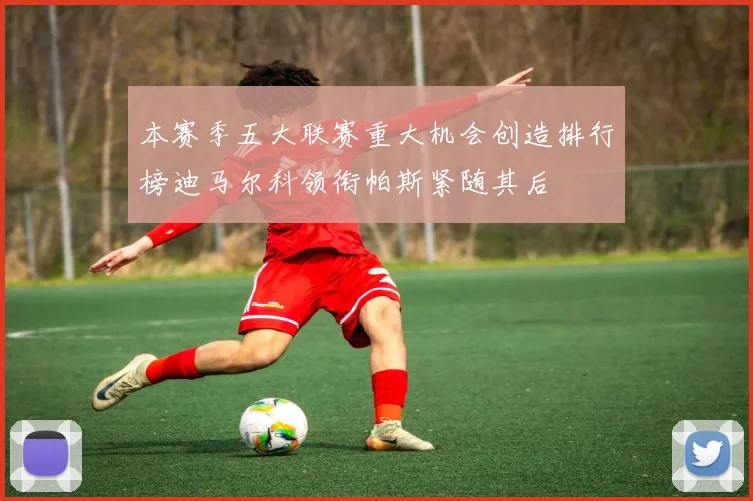 本赛季五大联赛重大机会创造排行榜迪马尔科领衔帕斯紧随其后